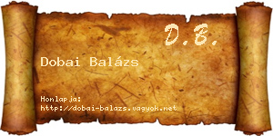 Dobai Balázs névjegykártya