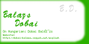 balazs dobai business card
